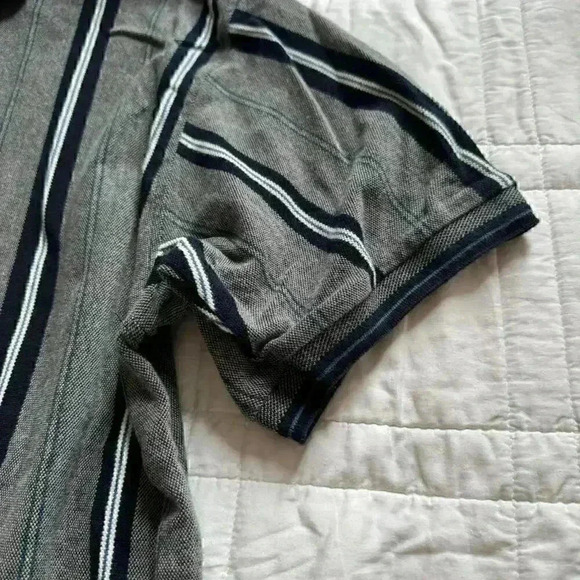 Vintage 90s streetwear striped polo trader bay mens XXL alternative golf - Picture 5 of 7